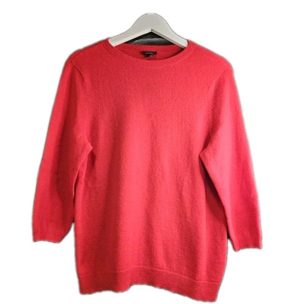 Talbots Pure Cashmere Sweater Petite XL Red Newport Coastal Grandma